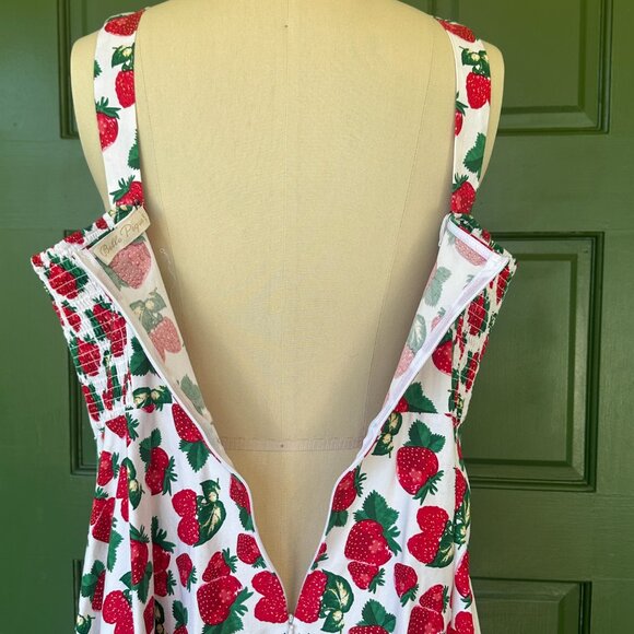Belle Poque Summer Strawberry A-Line 50's Style Retro Dress Size XXL - Picture 5 of 13